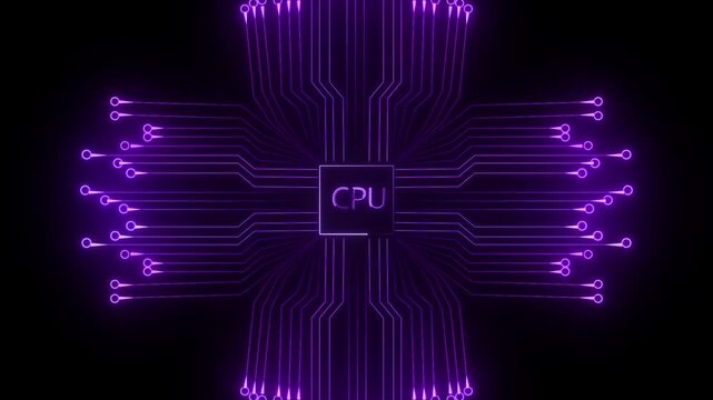 Central Computer Processors CPU concept. CPU caber circuit future technology concept background.
