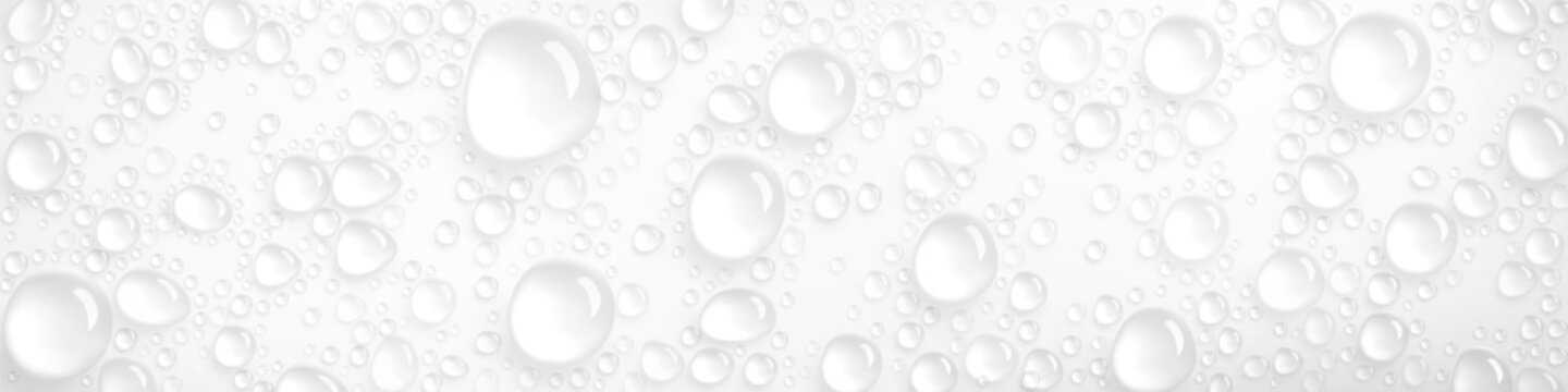 Realistic Water Droplet Texture on White Background for Hydration, Moisture, and Visual Effects in Design Projects