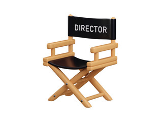 Director chair icon 3d render concept of film production director chair icon vector illustration