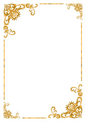Elegant Gold Ornamental Frame Border