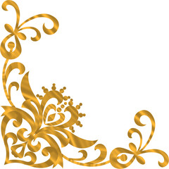 Elegant Gold Ornamental Corner Design