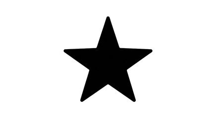 Obraz premium A simple black star shape on a pure white background.