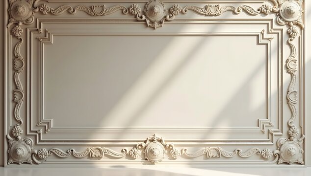 Elegant Architectural Wall Panel with Intricate Decorative Elements and Ornate Design.