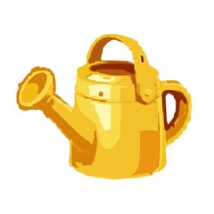 vector illustration of a watering can