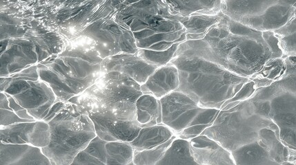 Obraz premium Water texture with sun reflections on the water overlay effect for photo or mockup.