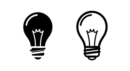Edison Light Bulb Icon - Vintage Vector for Ideas and Energy Concepts
