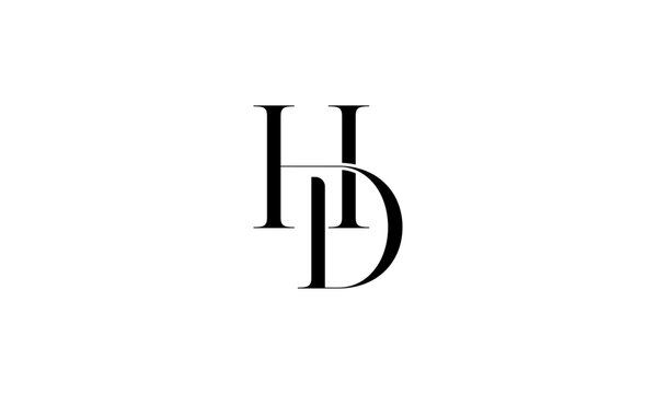 HD initial letters logo or HD monogram