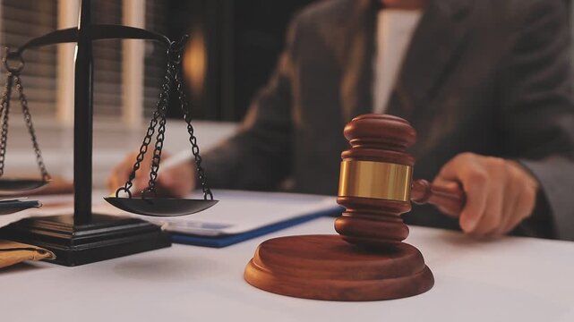 Lawyer explained to the client about the law that must be brought against the court case.