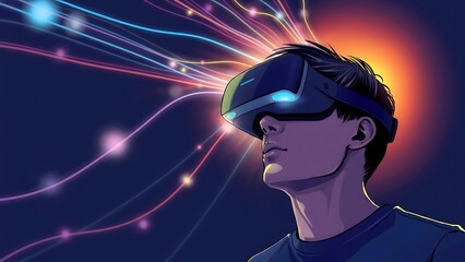 Virtual Reality Glasses with Light Trails