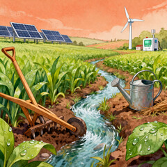 Illustration of Indonesian rural development.