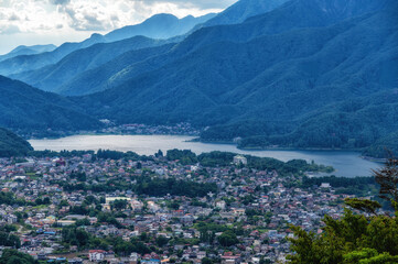 Scenery of Lake Kawaguchiko in Yamanashi Prefecture, Japan