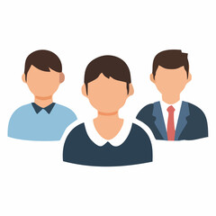 Fototapeta premium Three professional men in business attire illustration