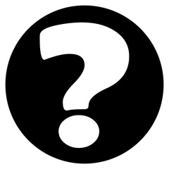 Question Mark Icon Black Circle Help FAQ Information Symbol