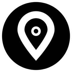 Location Pin Icon Black Circle Map Marker Navigation Symbol Png