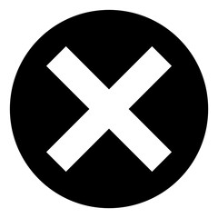 Fototapeta premium Close Cancel Icon in Circle – Cross X Delete Remove Button