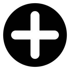 Obraz premium Plus Add Icon in Circle – Create New Increase Action Button
