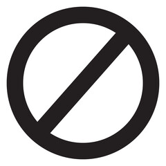 Prohibited Symbol Icon Black Circle Slash