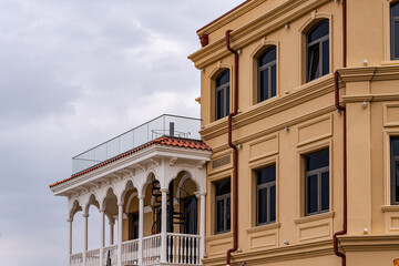 Obraz premium Traditional wooden balconies of Old Tbilisi