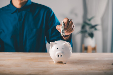 Global economy money bank finance concept helps people save and invest in stock for growth while...