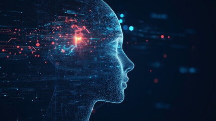Fototapeta premium Human Oversight Controlling Artificial Intelligence Data Flow