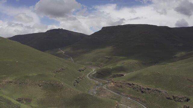 Aerial, Moteng Pass, Sani Pass Lesotho