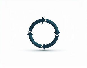 vector illustration of a circle of arrows