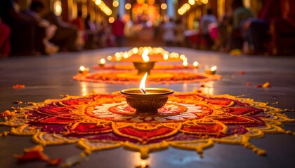 Traditional Indian Rangoli Design for Festival Decoration