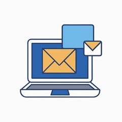 Email marketing campaign flat vector illustration