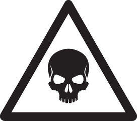 Cautionary warning symbol indicating a skull and crossbones within a triangular frame, representing danger and toxicity