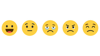 Obraz premium Emoji Faces Expressing Emotions