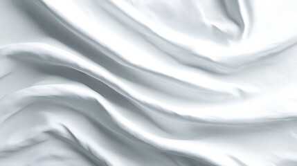 Obraz premium Smooth White Fabric with Flowing Waves and Subtle Highlights