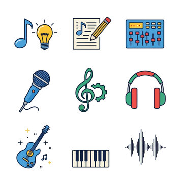 Music Symbols and Instruments Collection
