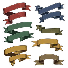 Colorful Ribbon Banners Collection