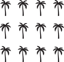 Fototapeta premium set of palm trees