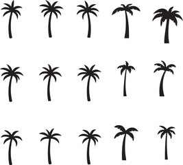 Fototapeta premium set of palm trees