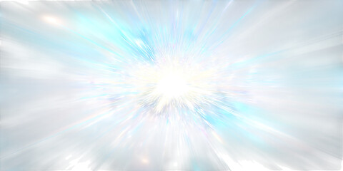 Obraz premium Bright abstract blue background featuring sunny rays and glowing light flares for a summer sky nature illustration wallpaper design