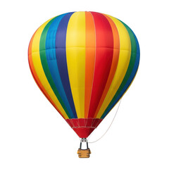 Obraz premium Vibrant hot air balloon isolated on transparent background