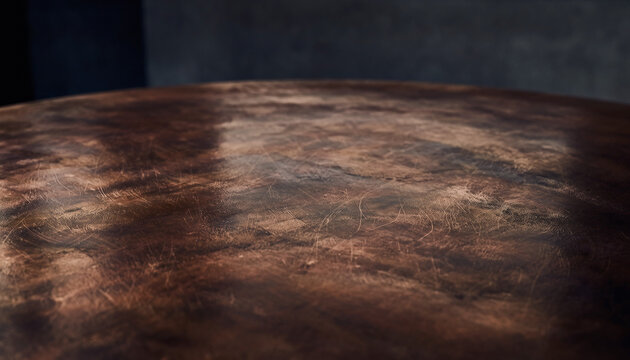 Scratched copper surface with warm lighting effects