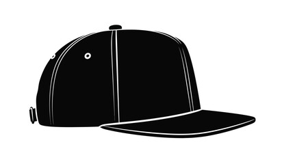 Fototapeta premium A black baseball cap is shown in a striking silhouette