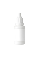white plastic bottle isolated