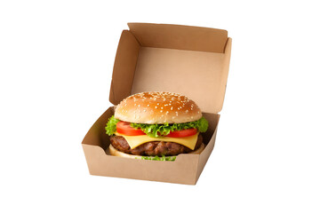 hamburger on a white background