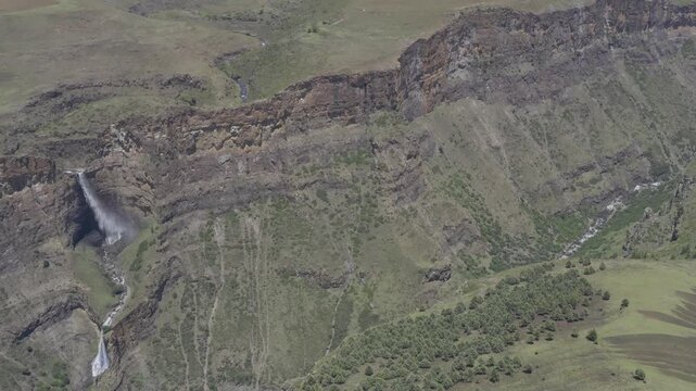 Aerial, Boala Thapo Waterfall Viewpoint