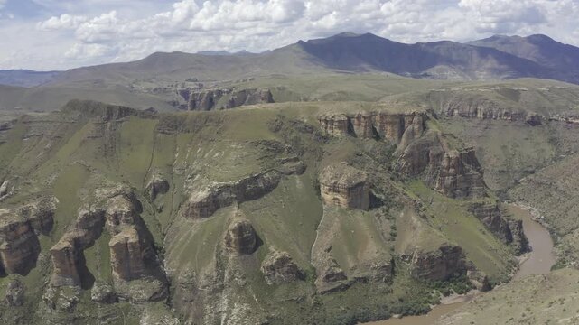 Aerial, Landscapes Of The Kingdom Of Lesotho