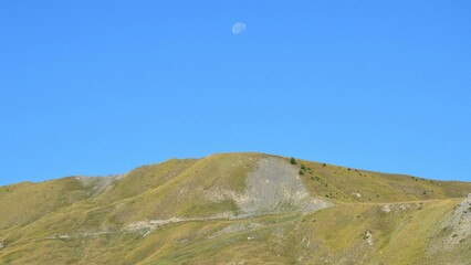 mountain landscape with blue sky