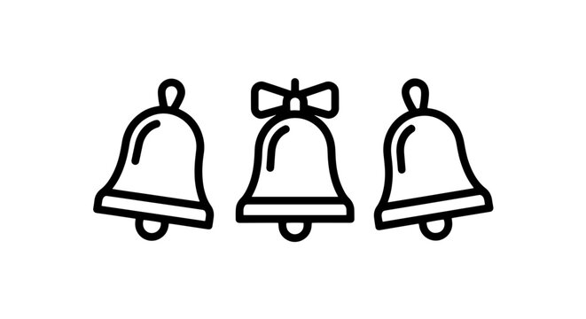 Bell icons for holidays, announcements, or service calls, including a festive bow.