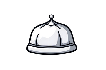 Fototapeta premium illustration of food serving dome eid al fitr icon