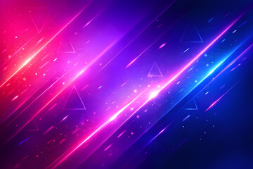 Fototapeta premium Colorful light patterns create dynamic visual effects at a digital art event in a modern gallery setting during the evening