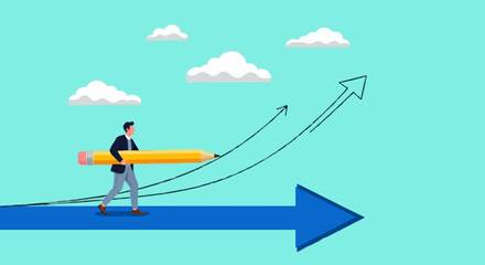 Naklejka premium Business Growth Concept Idea