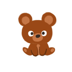Naklejka premium Cute Cartoon Teddy Bear Illustration