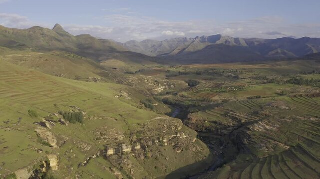 Aerial, Landscapes Of The Kingdom Of Lesotho